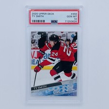 Ty Smith PSA 10 💎 2020-21 Upper Deck #456 Young Guns Rookie Card