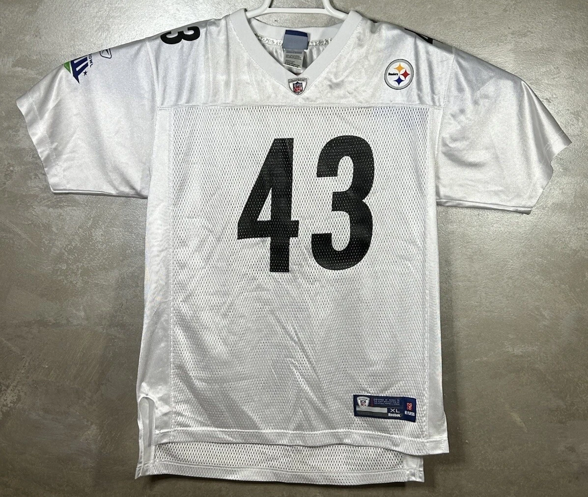 Maillot NFL Vintage Pittsburgh Steelers #65 Powers Mfg Co – Homme Taille XL USA