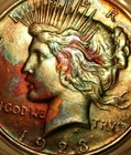 1923 PEACE DOLLAR TONED & UNCIRCULATED   ( WONDERFUL GIFT ) ID NO. L-195