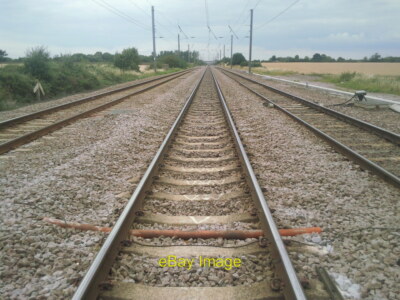 Foto 6x4 Blick die Linie hinunter bei Abbotts Ripton Man muss man haben w c2010