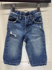 Baby Gap Boys Distressed Denim Adjustable Waist Jeans SZ 12-18 M 2622