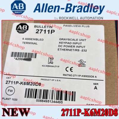 New AB 2711P-K6M20D8 NEW PLC Panelview Plus 600 2711PK6M20D8 Free Shipping