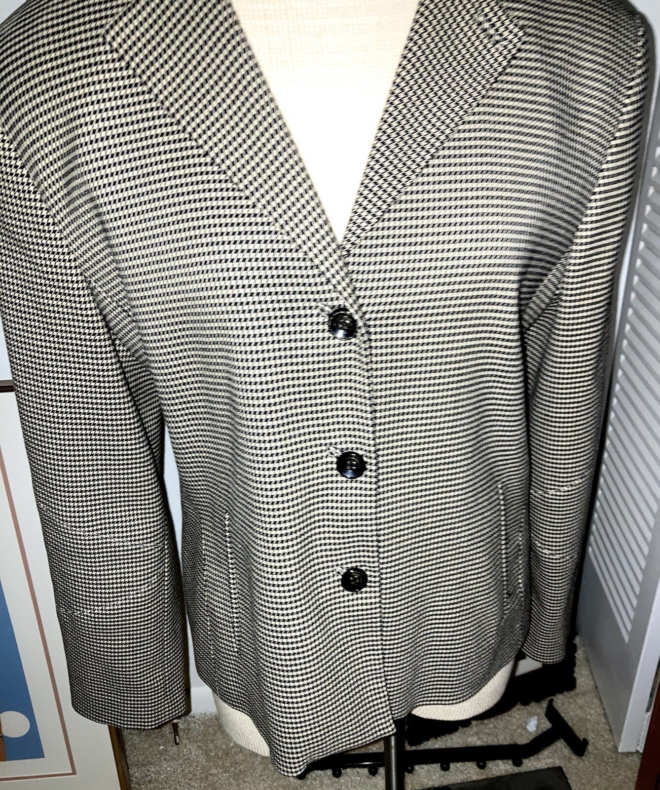 Classic Bill Blass Suits Tiny Houndstooth Cropped… - image 7