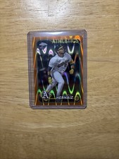 2024 Topps Chrome Update Darell Hernaiz Raywave Orange Refractor /25 Oakland