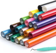 HTV Heat Transfer Vinyl Bundle - 20 Pack 12'' x 3FT Easy Cutting Iron on Vinyl