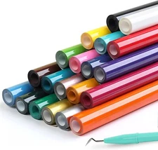 HTV Heat Transfer Vinyl Bundle - 20 Pack 12'' x 3FT Easy Cutting Iron on Vinyl 