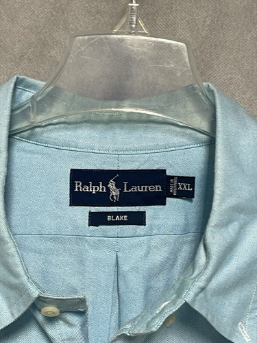 Ralph Lauren Shirt Men 2XLT 2XL Tall Blake Oxford Button Up Flesh Pony Casual - Picture 6 of 7