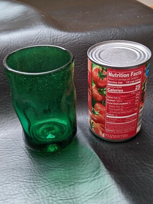 Blenko Smaragdgrüner Eingedrückter Saftglasbecher