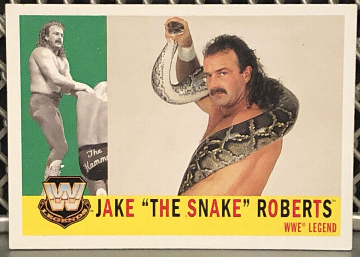 Jake Roberts Snake 2005 Topps Heritage WWE Wrestling Legends Card