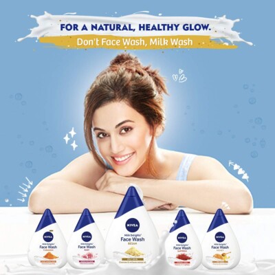 NIVEA Women Face Wash for Oily Skin, Milk Delights Besan All Skin Type 100 ml