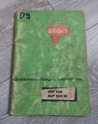 Welger Baler AP50 (D) Instructions + Parts List