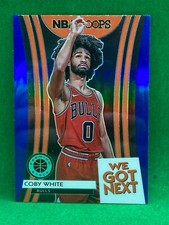 Coby White 2019-20 Hoops Premium Stock WE GOT NEXT BLUE PRIZM NBA Card Bulls