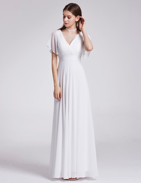 white formal cocktail dress