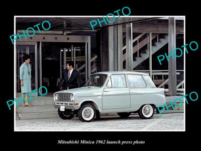 OLD LARGE HISTORIC PHOTO OF 1962 MITSUBISHI MINICA LAUNCH PRESS PHOTO 2