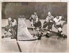 1959 HARRY LUMLEY TYPE 1 PHOTO NORM ULLMAN BRONCO HORVATH NHL HOCKEY BOSTON AHL