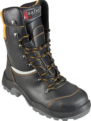 Bullstar Schnittschutz-Stiefel Leder S3 Arbeitsstiefel schwarz 43  - Main Image