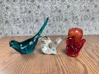 Vintage Fenton Art Glass Birds Happiness Long Tail Titan Cardinal of Love LOT