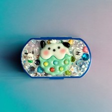 Handmade Decoden Mini Pill Box Pochacco Cookie, Junk Case For Trinkets Kawaii