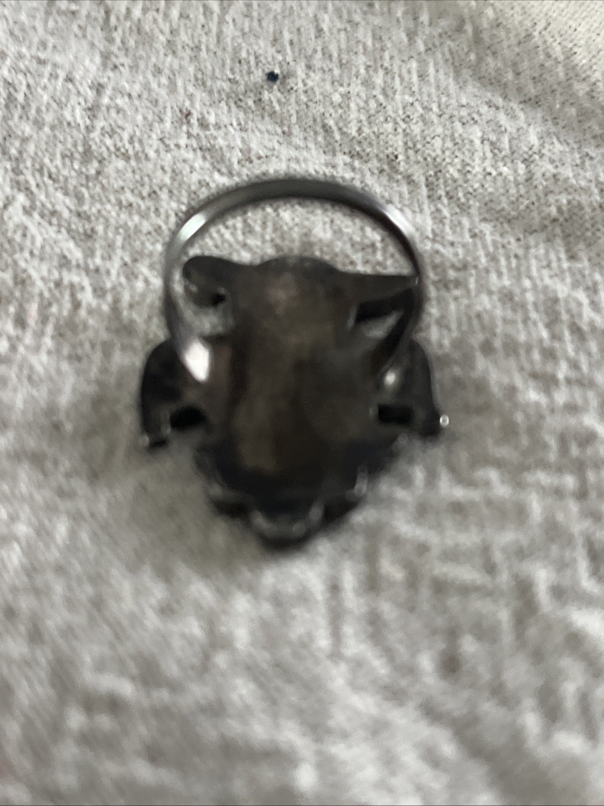 Vintage Native Thunderbird Ring Silver Opal Turqu… - image 4