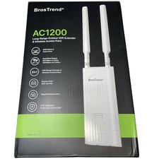BrosTrend AC1200 Long-Range Outdoor WiFi Extender Wireless Access Point - NEW
