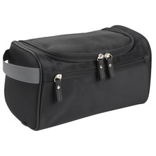 Kulturbeutel  Reise Kulturtasche mit Haken Polyester schwarz