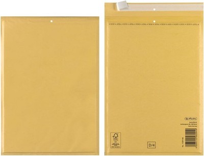 Herlitz 793406 Luftpolstertasche D/4, 180 x 260 mm (10 Stück | 180 x 260 mm 