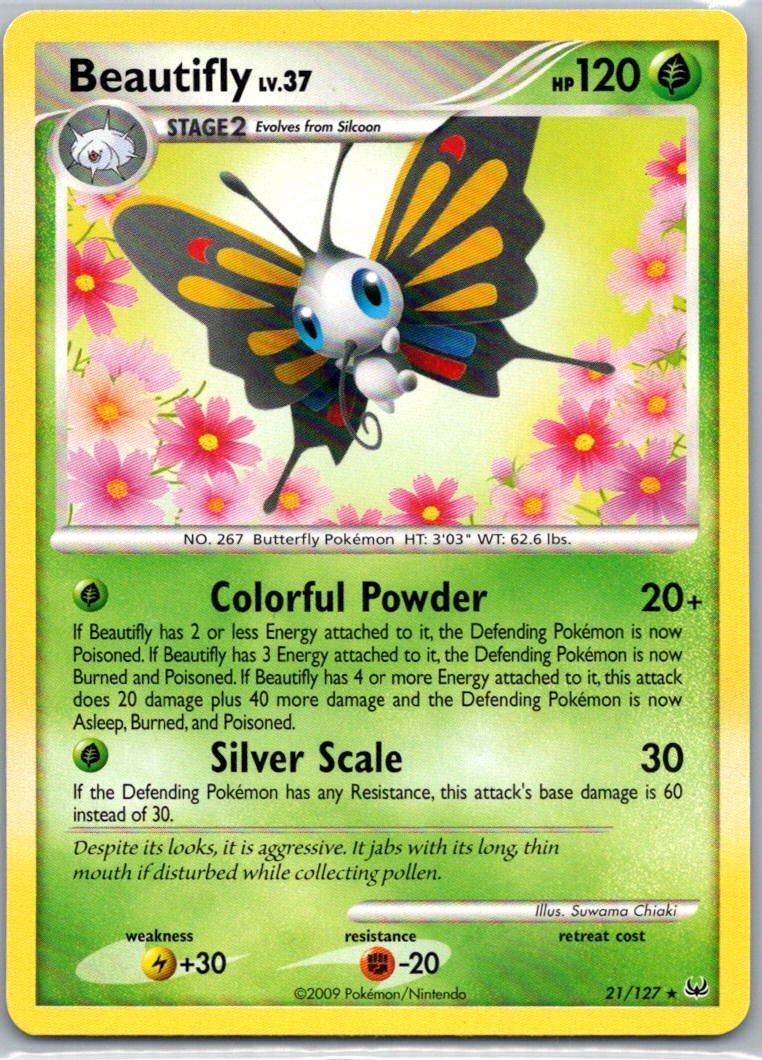Pokemon TCG Beautifly 21/127 Platinum NM
