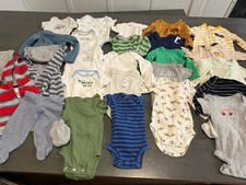 Lot Of 28 Pieces, Baby Boy Size Newborn Clothing Sleepers Etc