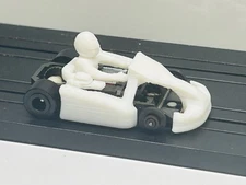 SCS Hobbies 3D TYCO 440x2 Narrow Go Kart Tyco Ho Slot Car Body White