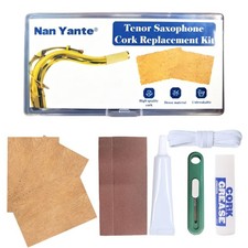 Tenor Saxophone Cork Replacement Kit 3 PCS 42x62mm with Grease Adhesive Knife