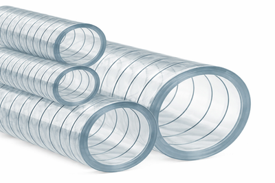 #ad Clear PVC Steel Spiral Hose Oil Water Gases 3 8quot; 1 1 4quot; X 100ft coils $136.96