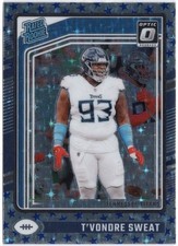 2024 Panini Donruss Optic Rated Rookie Stars Prizm T'Vondre Sweat Card RC #295. rookie card picture
