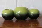 Vintage 1950s Mid Century HULL ART POTTERY 106 Triple Green Olive Planter EXC
