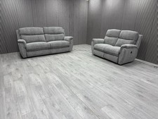 SCS ASHTON 3+2 SEATER SOFA SET FABRIC ELECTRIC RECLINER RRP £1999.99