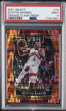 2021 PANINI SELECT ORANGE FLASH PRIZM #74 SCOTTIE BARNES ROOKIE RC PSA 9