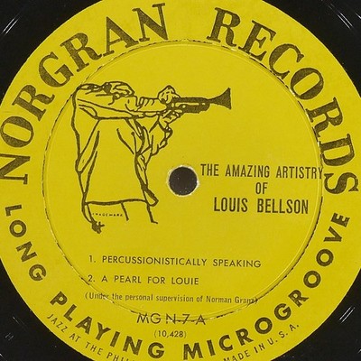 LOUIS BELLSON Amazing Artistry NORGRAN MG N-7 VG 1954 Swing LP