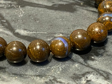 7.5mm - 8mm HQ Boulder Opal Australia bracelet blue white fire opal veins