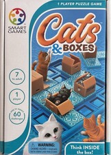 Gatos y Cajas - Juegos Inteligentes Juego de Puzzle para 1 Jugador - 60 Desafíos - Completo - En muy buena condición