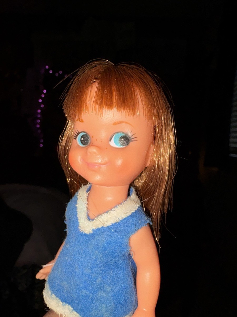 MOD 1960s Chika Chiko Chan Shiba Doll Pair Era My-Toy Co Tiny