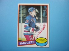1980/81 O-PEE-CHEE NHL HOCKEY CARD #73 ANDERS HEDBERG EX/NM AUTO AUTOGRAPH OPC