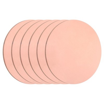 6Pcs Copper Round Plate, 0.08''(2mm) Thick 2''(50mm) Dia T2 Pure Copper Sheet