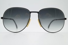 Vintage Sunglasses Zeiss 5343 725 Black Oval Sunglasses