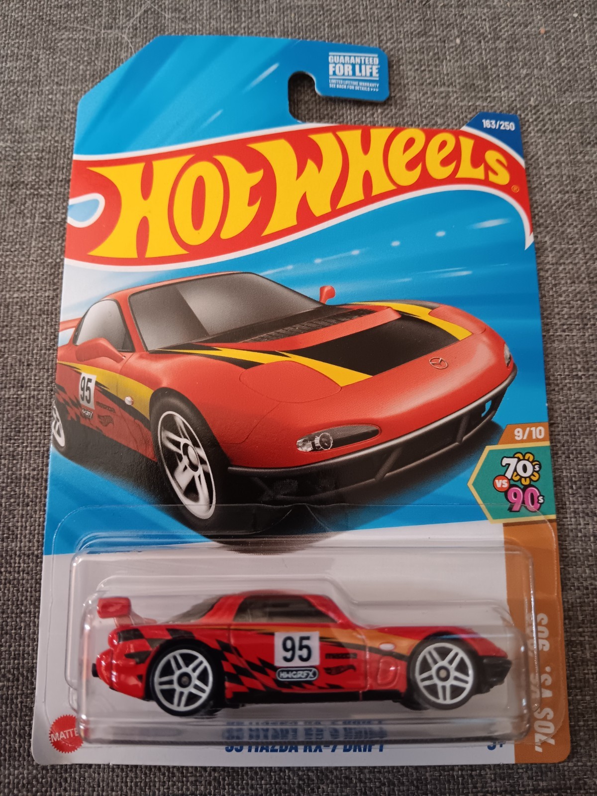 2025 Hot Wheels 95 Mazda RX-7 Drift Red #163