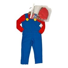 Disguise Super Mario Boy's Deluxe Dress Up Halloween Costume M 8-10 