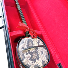 Okinawa Sanshin Snake Pattern Beginner Shamisen w/Case 3 Strings