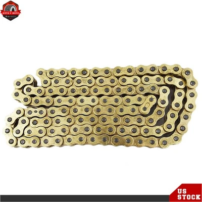 New Motorcycle 520 O-Ring Gold Drive Chain 120 Links 520 X 120 With Masterlink - Bild 1 von 4