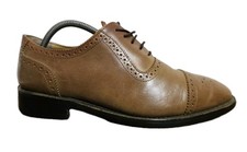 Samuel Windsor Brogue Shoes Mens Hand Made Leather Tan Luxury UK 8.5 EU 42.5 