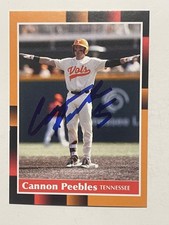 Tennessee Volunteers CANNON PEEBLES Signed Card