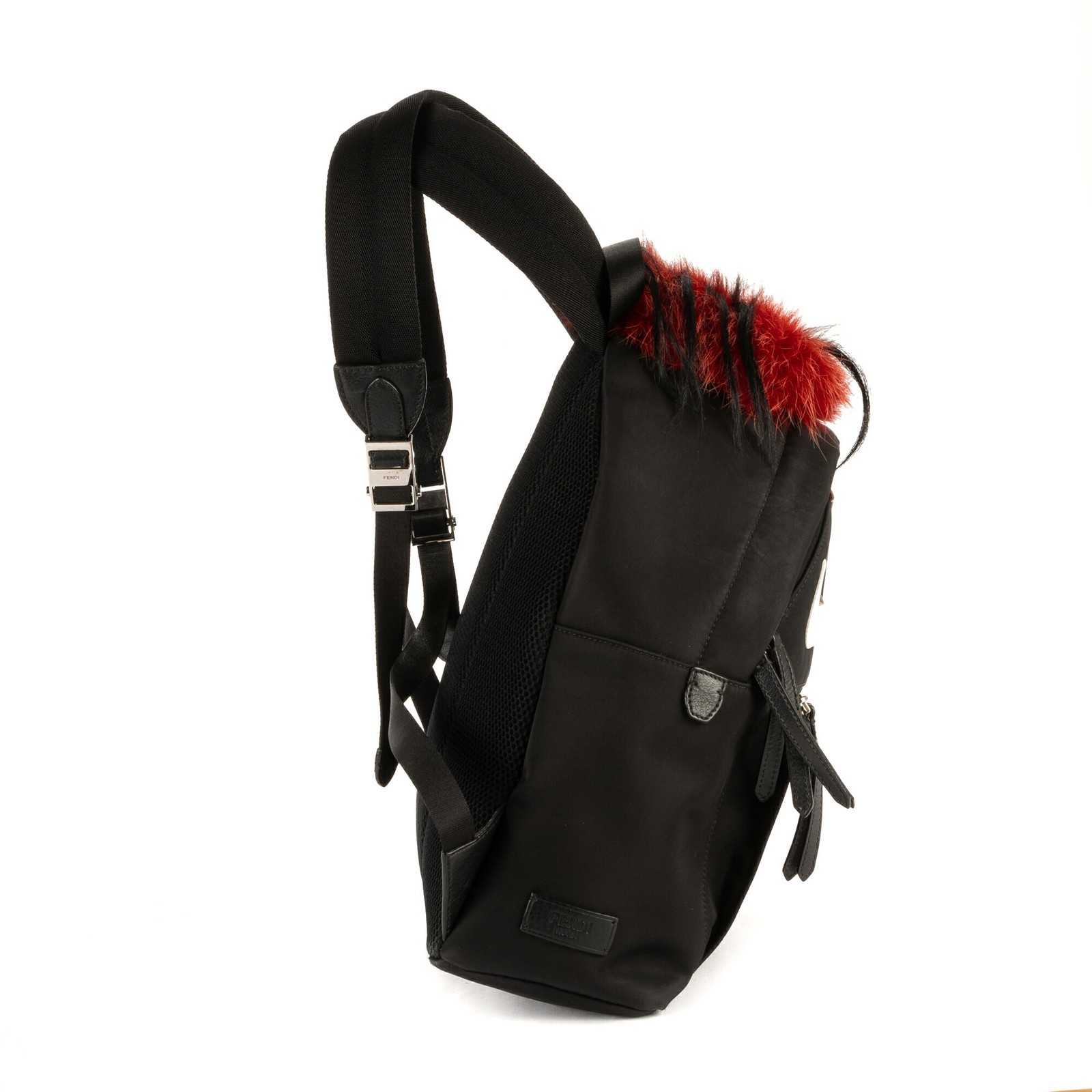 Fendi Monster Black Nylon Python Leather 8110 Bac… - image 6