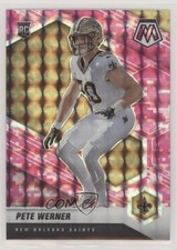 2021 Panini Mosaic Rookies Pink Camo Mosaic Prizm Pete Werner #367 2l4